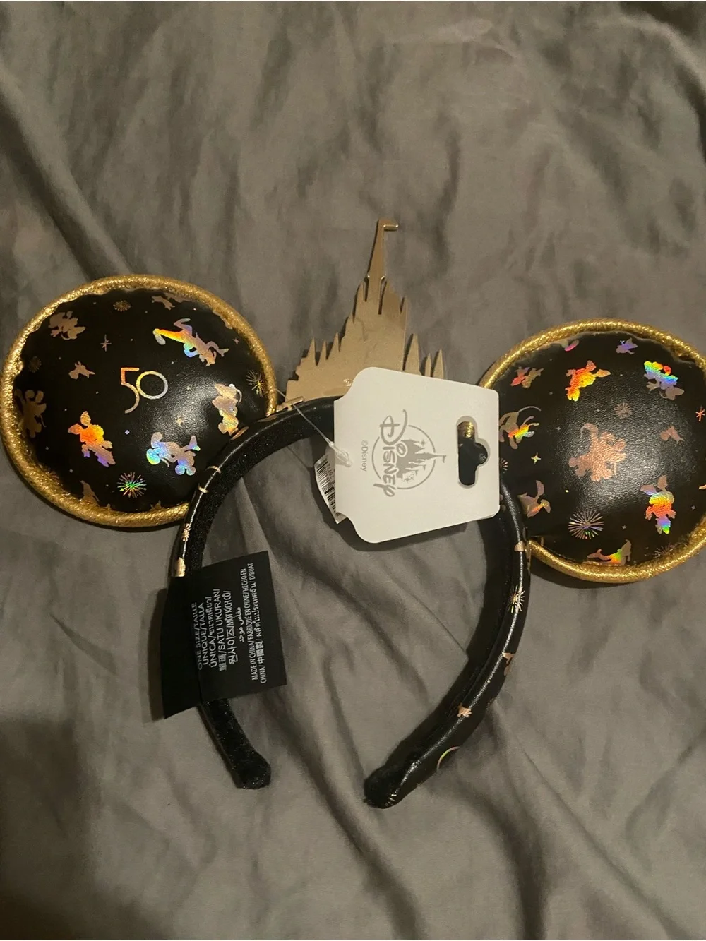 Black 50th Anniversary Kids Backpack and Ears Set